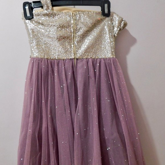 Silver & Purple Sequin / Tulle Formal Dress - Picture 7 of 9